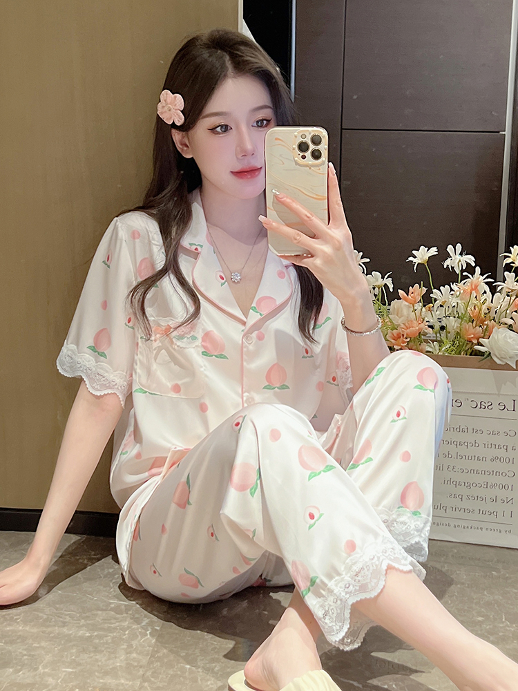 缎面超舒服三件套家居服