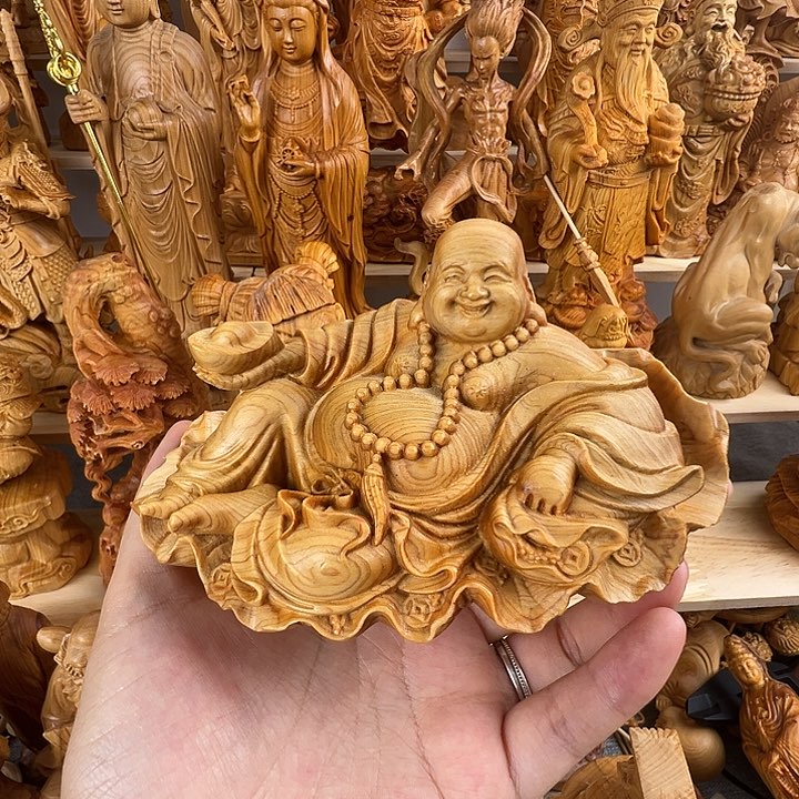 柏木（崖柏）往****始荷叶弥勒佛全品