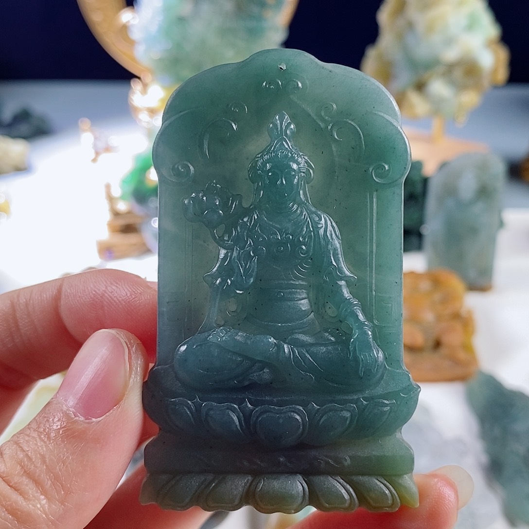 定制翡翠未镶嵌天然a货翡翠观音
