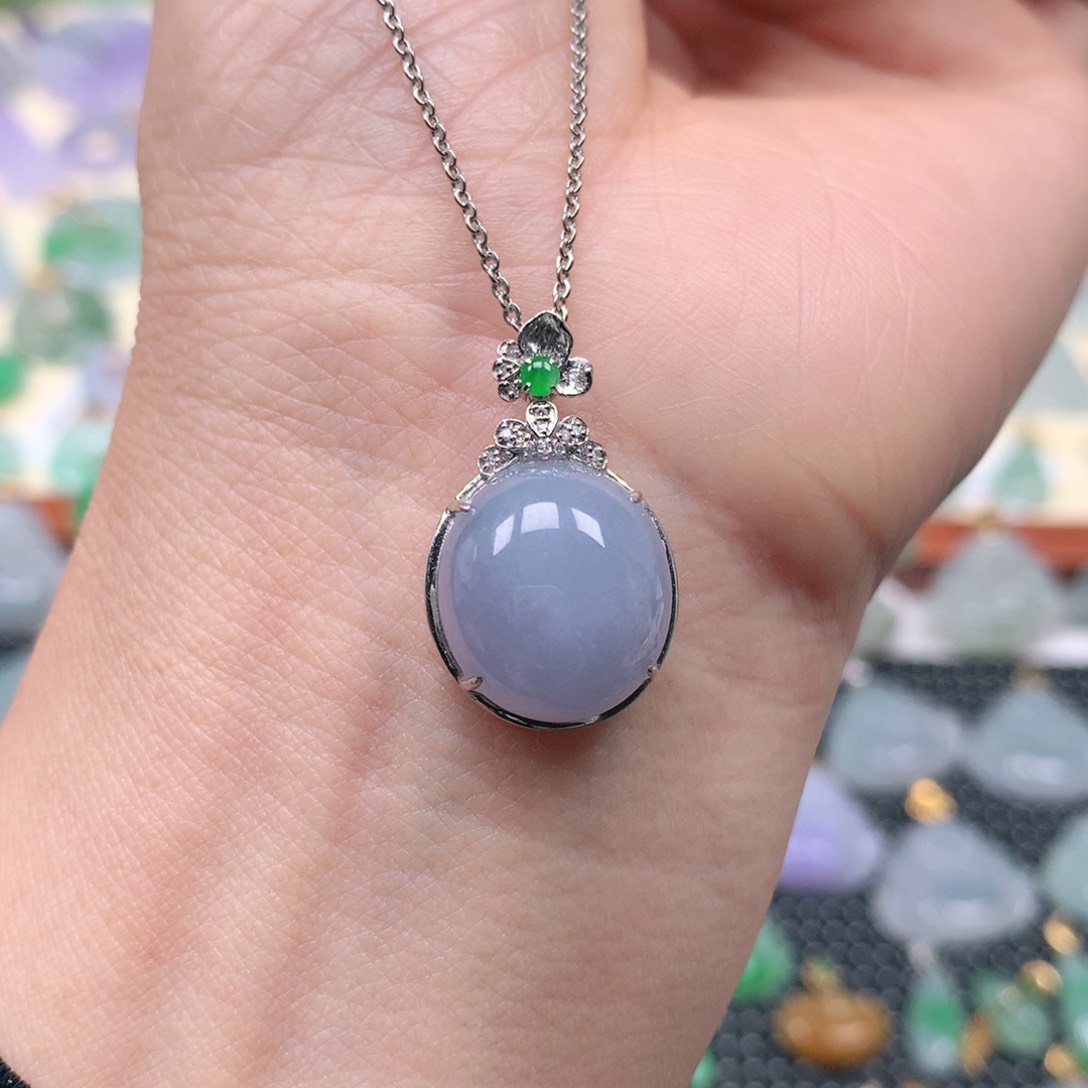 【闪购商品】翡翠吊坠(不含链)18K金镶嵌