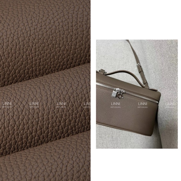 LINNI牛皮｜意大利摔纹小牛皮内里羊皮全钢五金饭盒包简约斜挎包