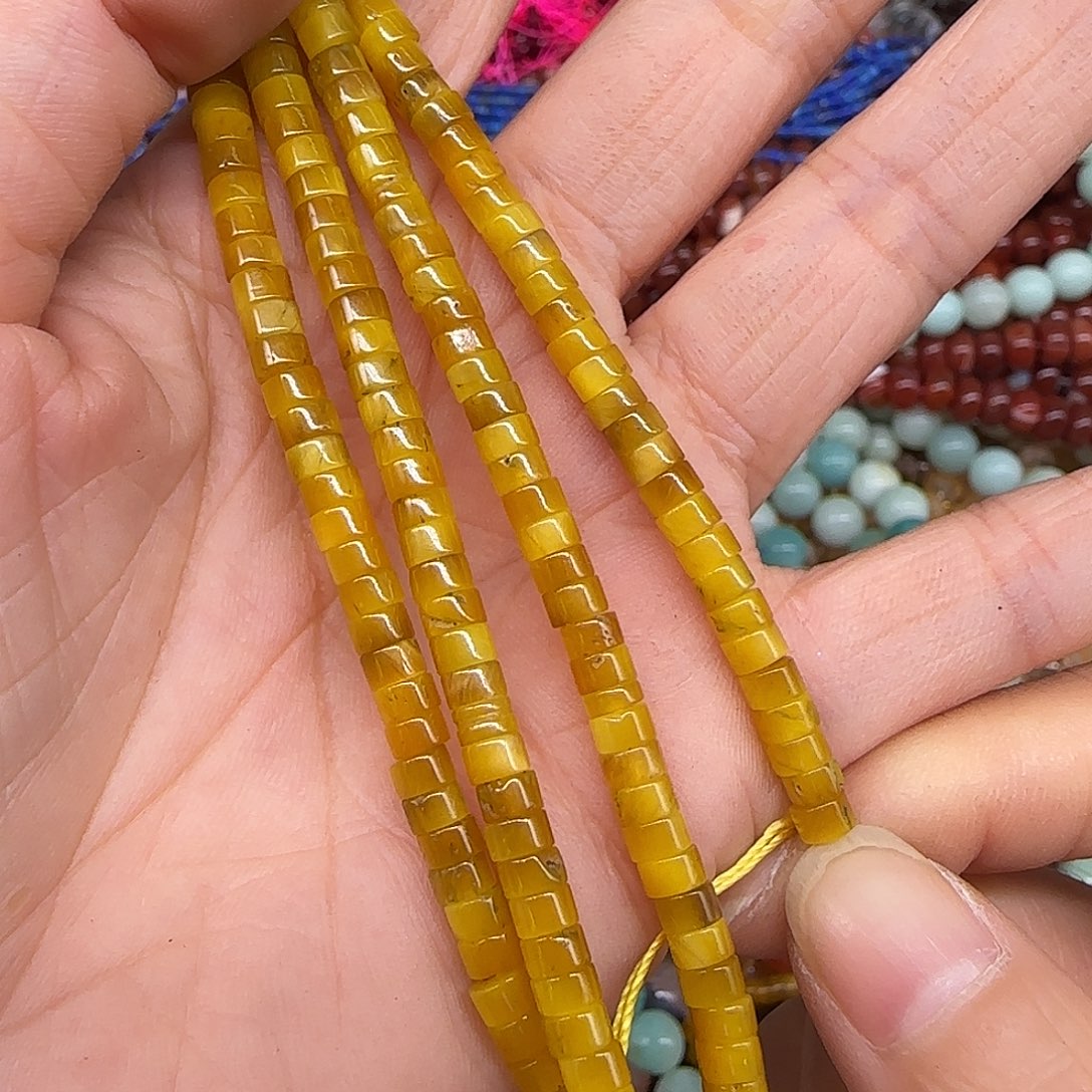 玛瑙/玉髓合金珠宝半成品玉化虎眼4mm一条剁珠