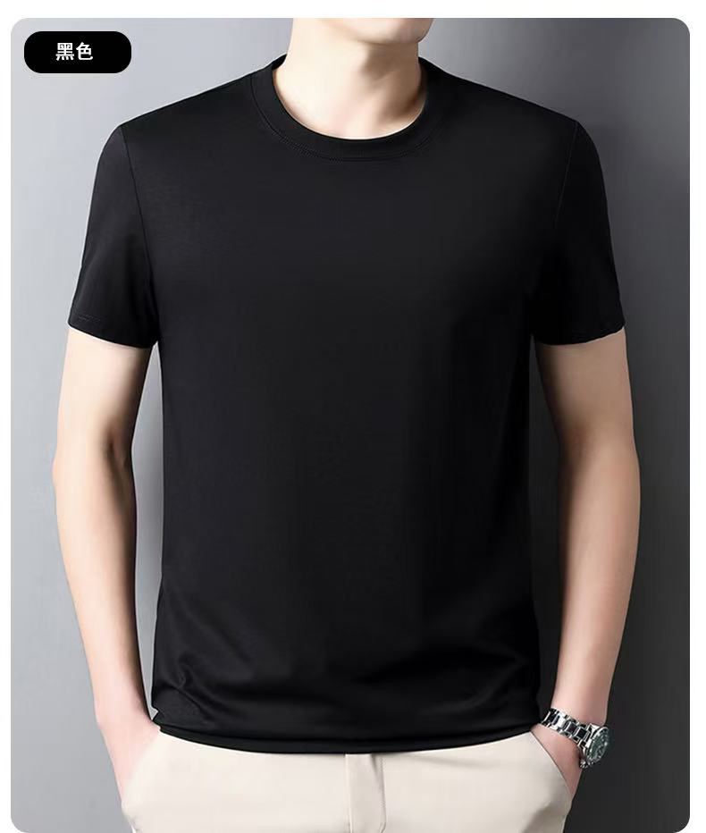 C11高品质莱赛尔男士纯色休闲T恤