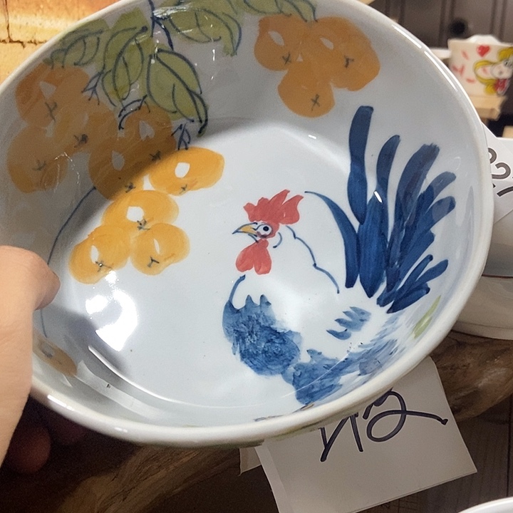 暇疵景德镇手绘高温釉下彩