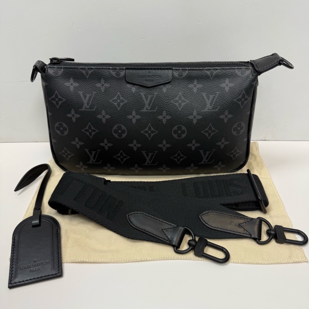 99新 LouisVuitton/路易威登 LV黑老花男士斜挎包2183