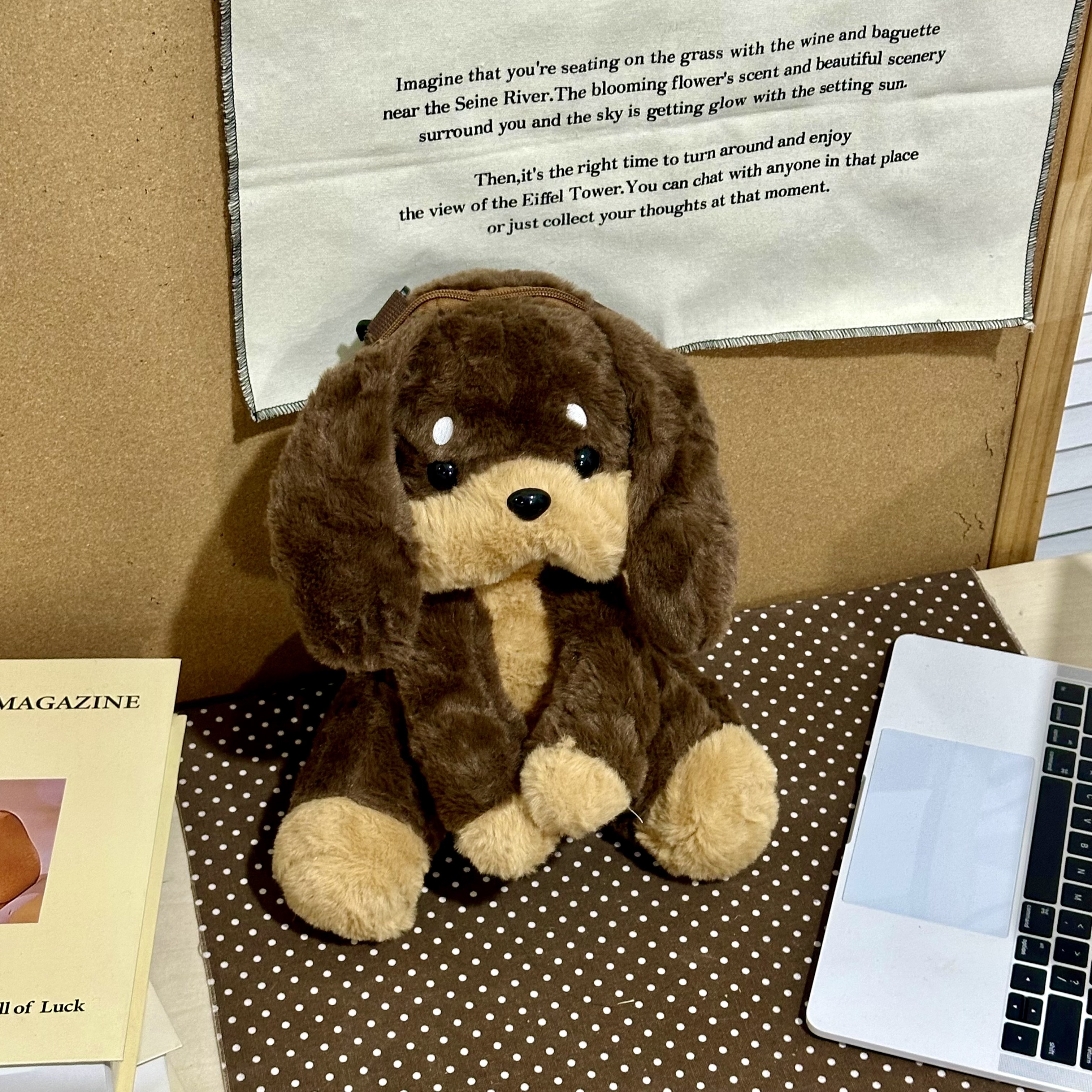 JuanJuan自制【公主腊肠】小众原创毛绒大容量双肩包e002