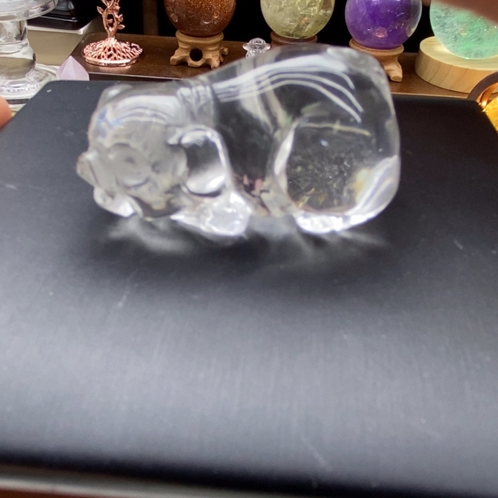 水晶摆件未镶嵌天然白水晶发财猪