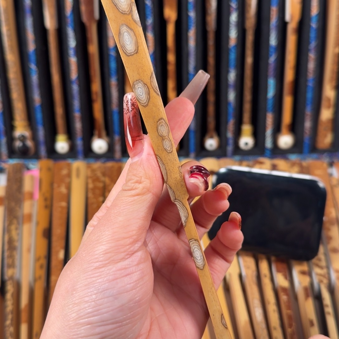 扇子不*@兵哥扇艺斑竹折扇