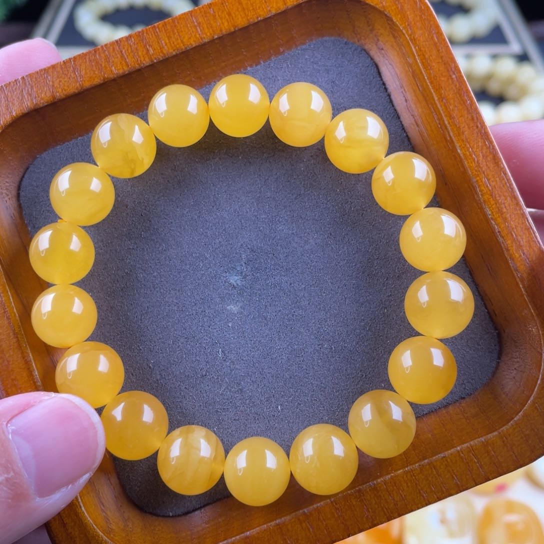 琥珀颈饰未镶嵌蜜蜡手串