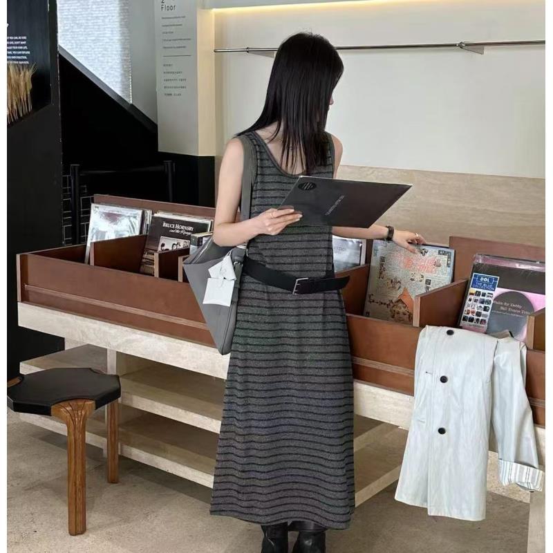 5377号7573#秋百搭气质休闲显瘦背心裙（配皮带）D2-14