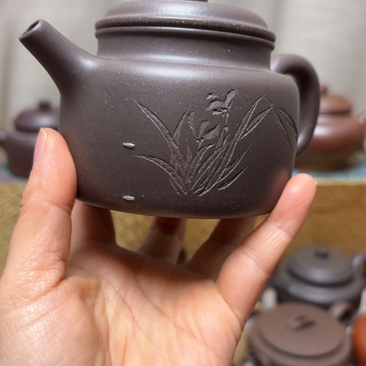 紫砂茶壶深井紫泥