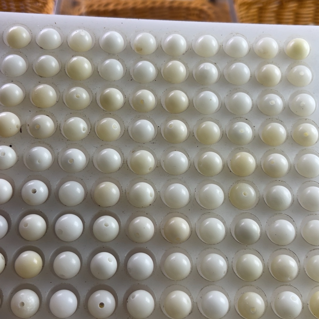 吊坠白玉菩提瑕疵10白玉圆珠200颗