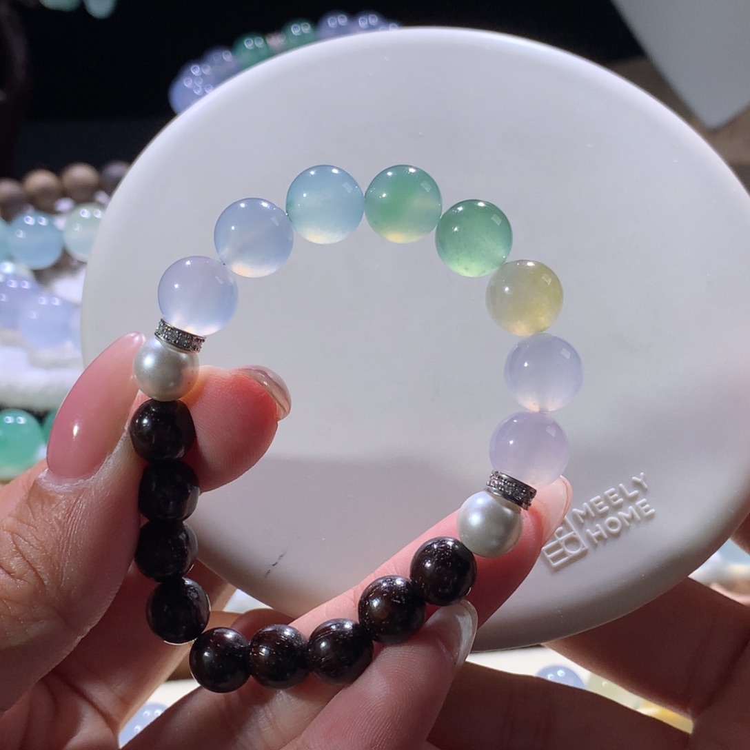 未镶嵌手串翡翠卡10精品马卡龙