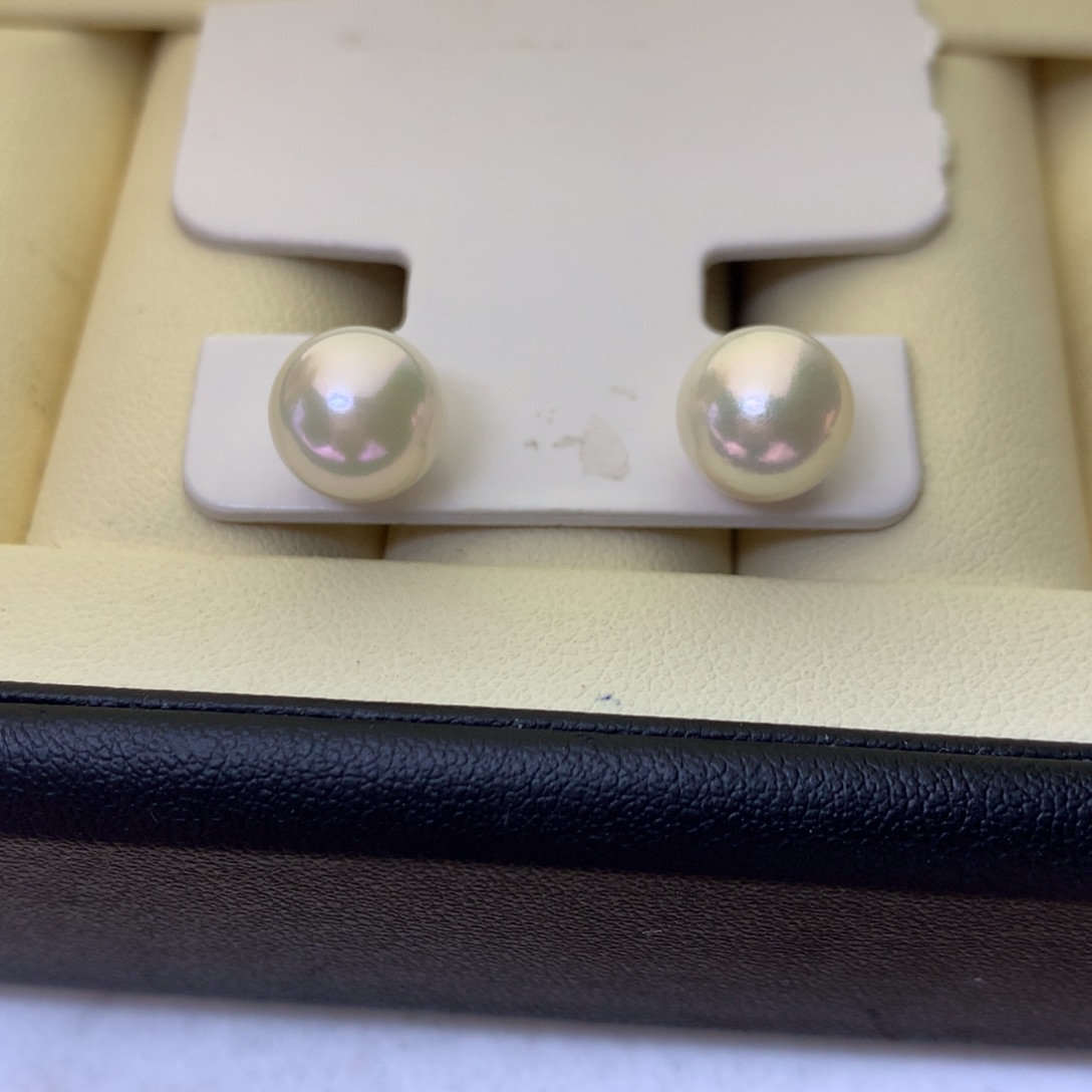 海水珍珠耳饰18K金镶嵌