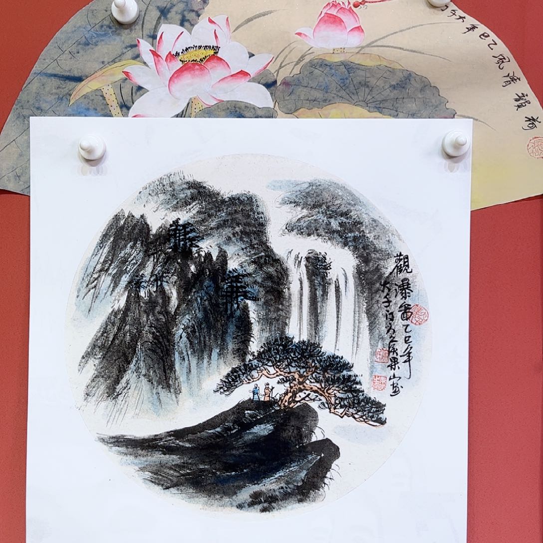 国画侯果山老师亲笔手绘作品朵 