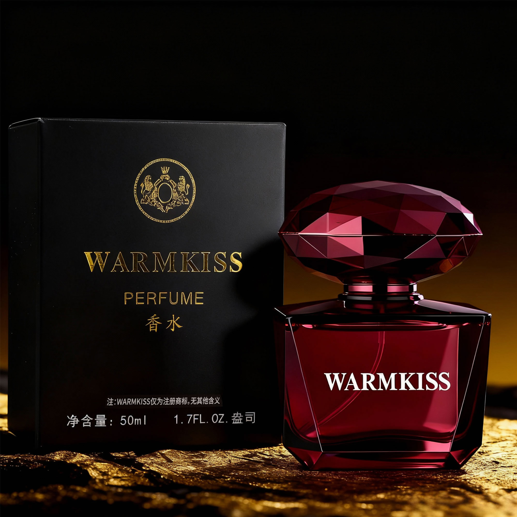 WARMKISS金钻黑水晶香水 清新留香