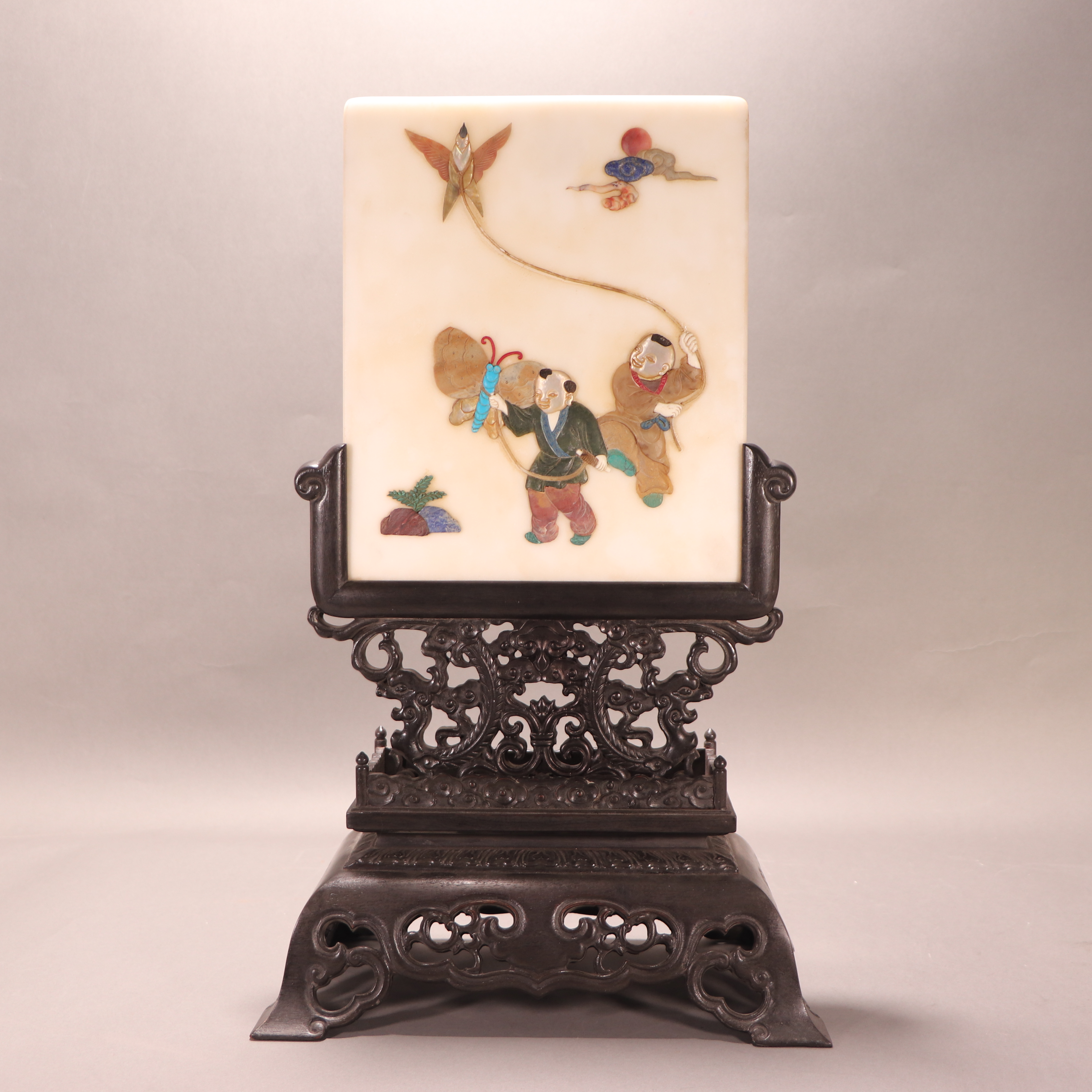 lot23  DY4023  婴戏图插屏