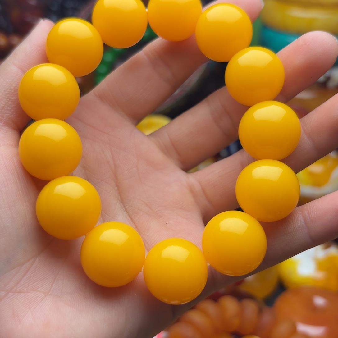 未镶嵌琥珀手链蜜蜡