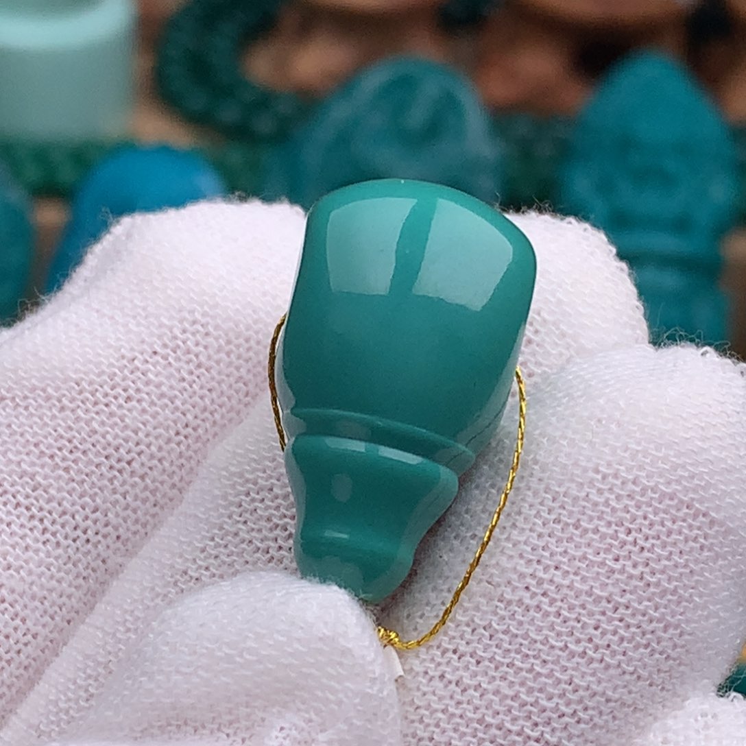 未镶嵌绿松石珠宝奇石13.3mm