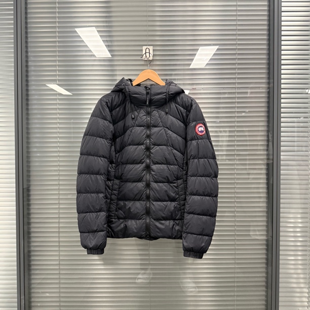99新 CANADA GOOSE Abbott红标长袖连帽羽绒服 L码#9618