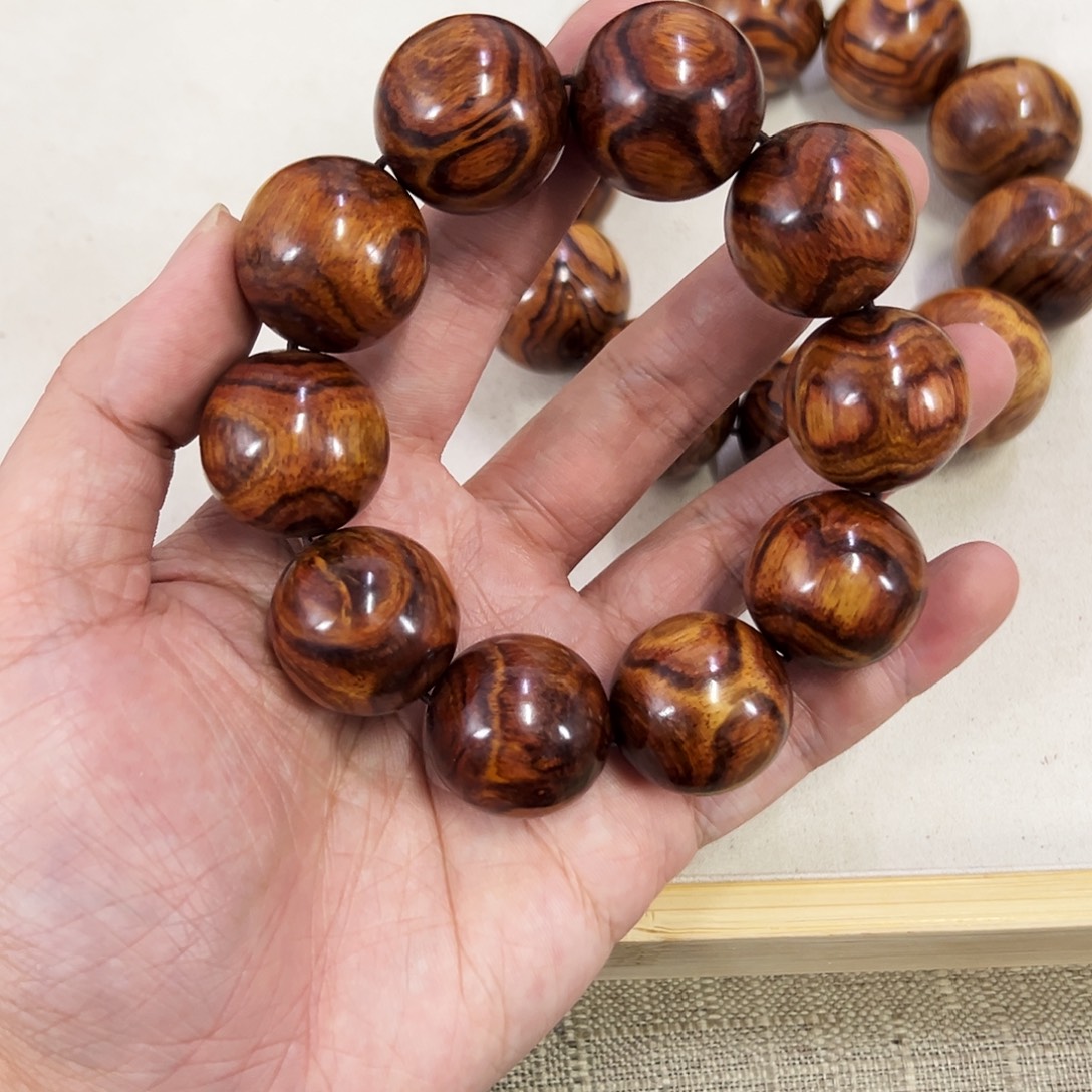 黄花梨/降香黄檀手串/手链25mm圆珠正心