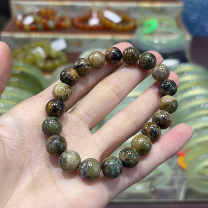 岫玉未镶嵌手镯天然