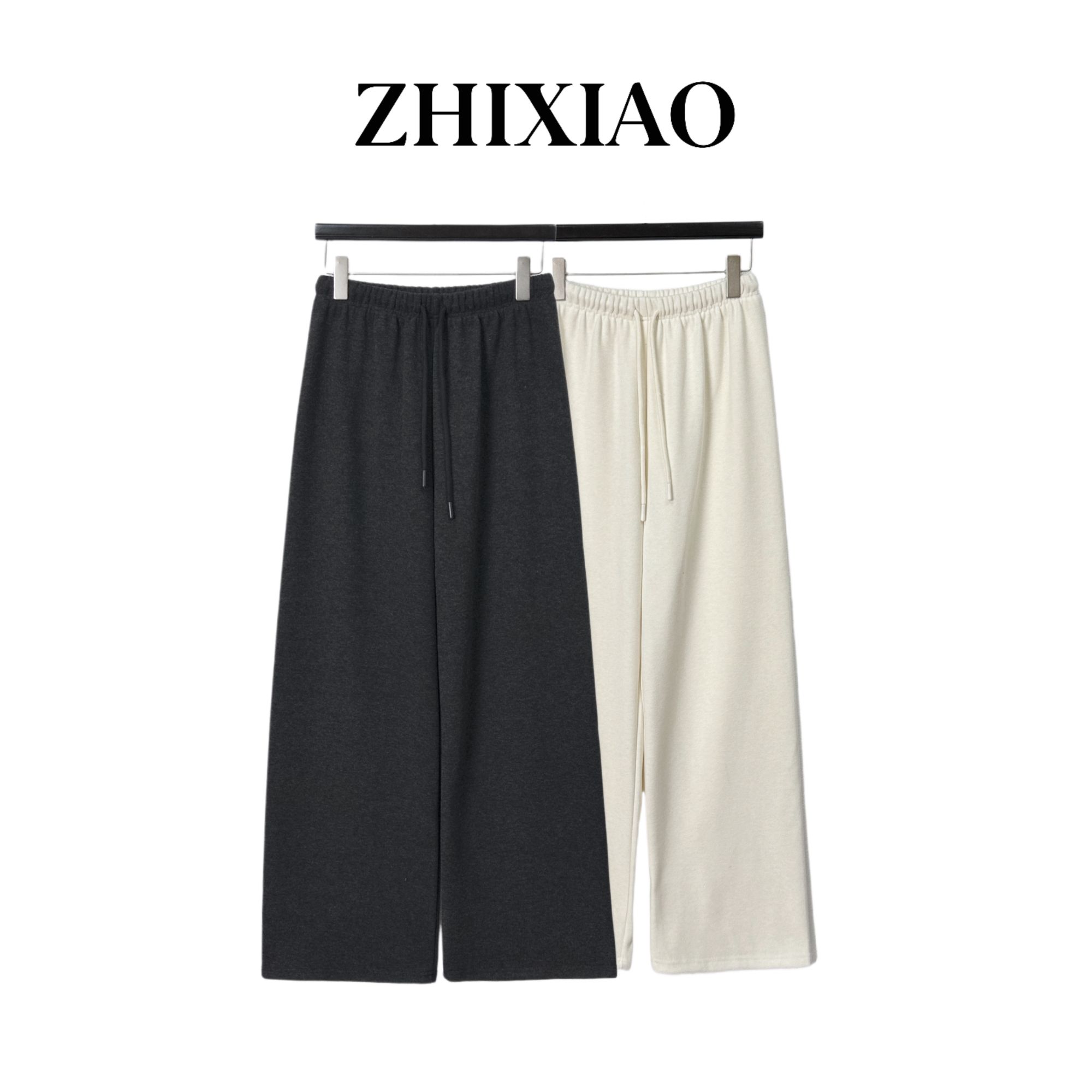 【ZHIXIAO】秋冬新款：加绒松紧腰抽绳卫裤6011