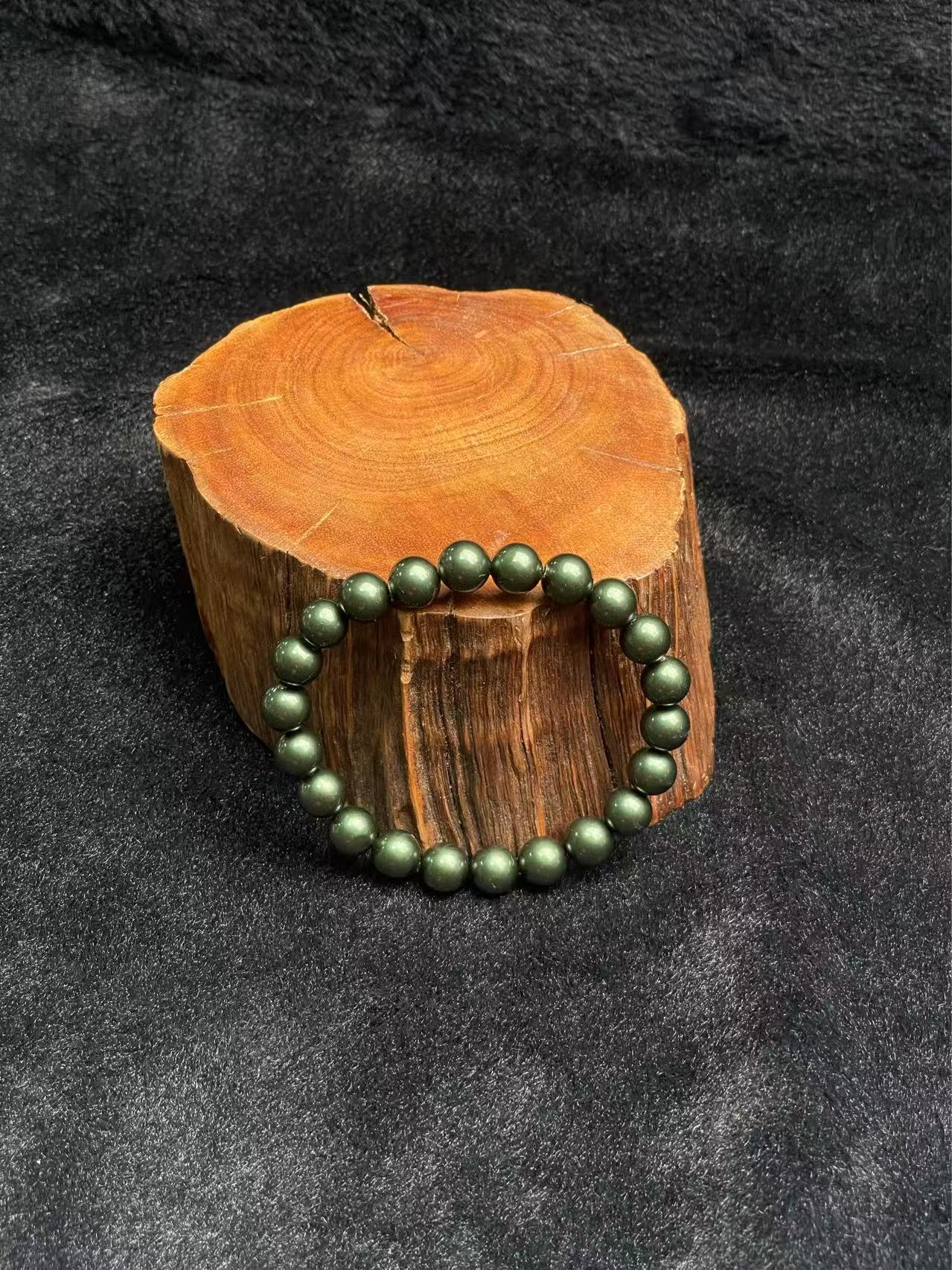 E49绿孔雀8m手串主播推荐奇石