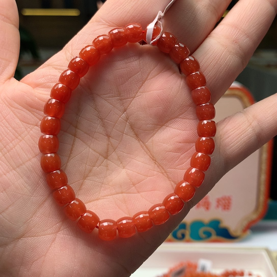 【闪购商品】南红玛瑙Q冷水河直切南红手串6mm未镶嵌