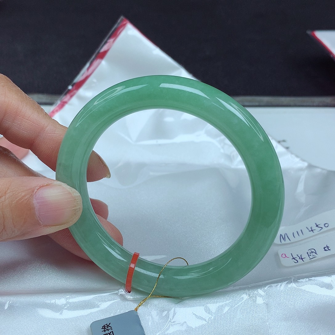 翡翠未镶嵌手镯54圈1450