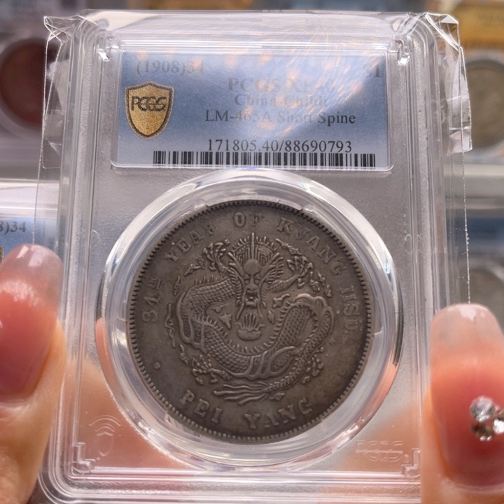银玉麟轩pcgs40北洋短尾0793