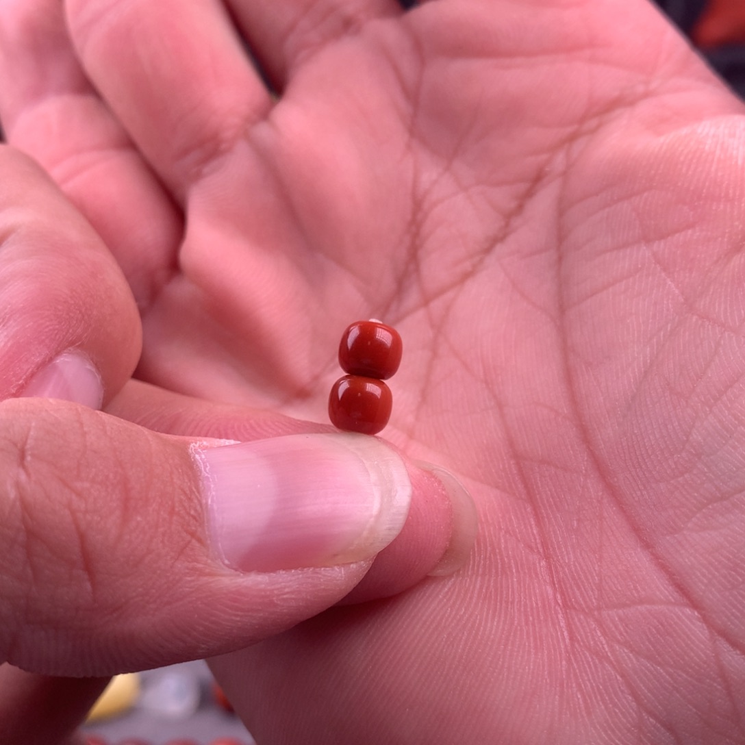 南红玛瑙老型对珠6未镶嵌总***醒