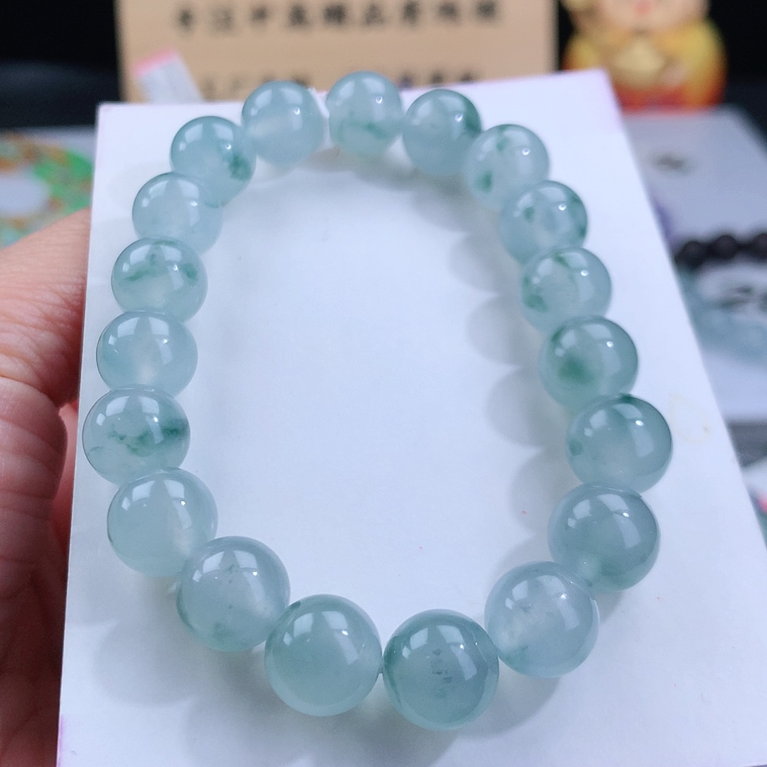 翡翠手链未镶嵌伊****4卡10mm