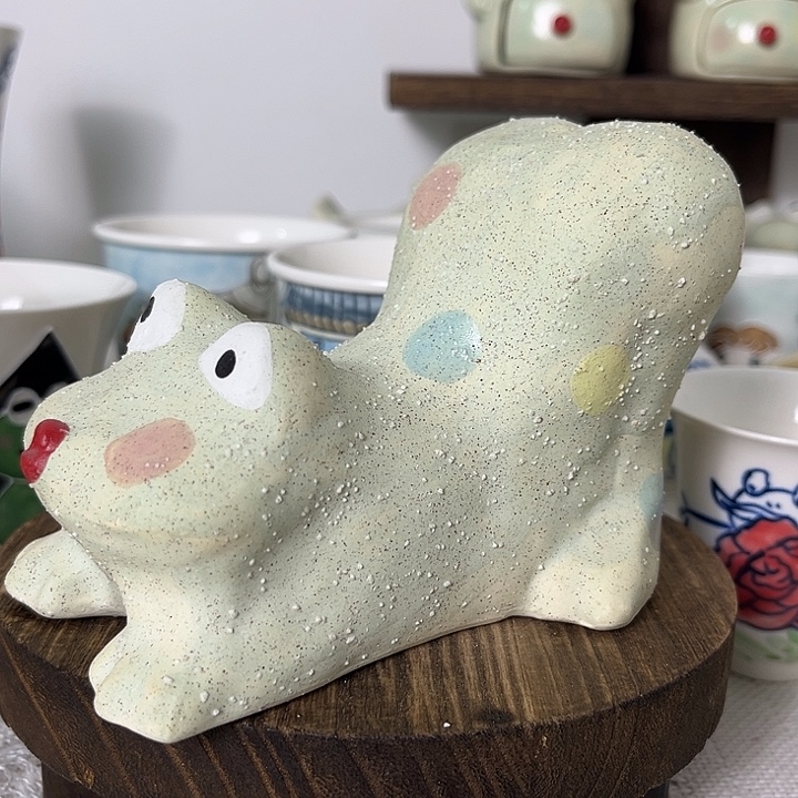 车***面翘屁股青蛙摆件可爱的