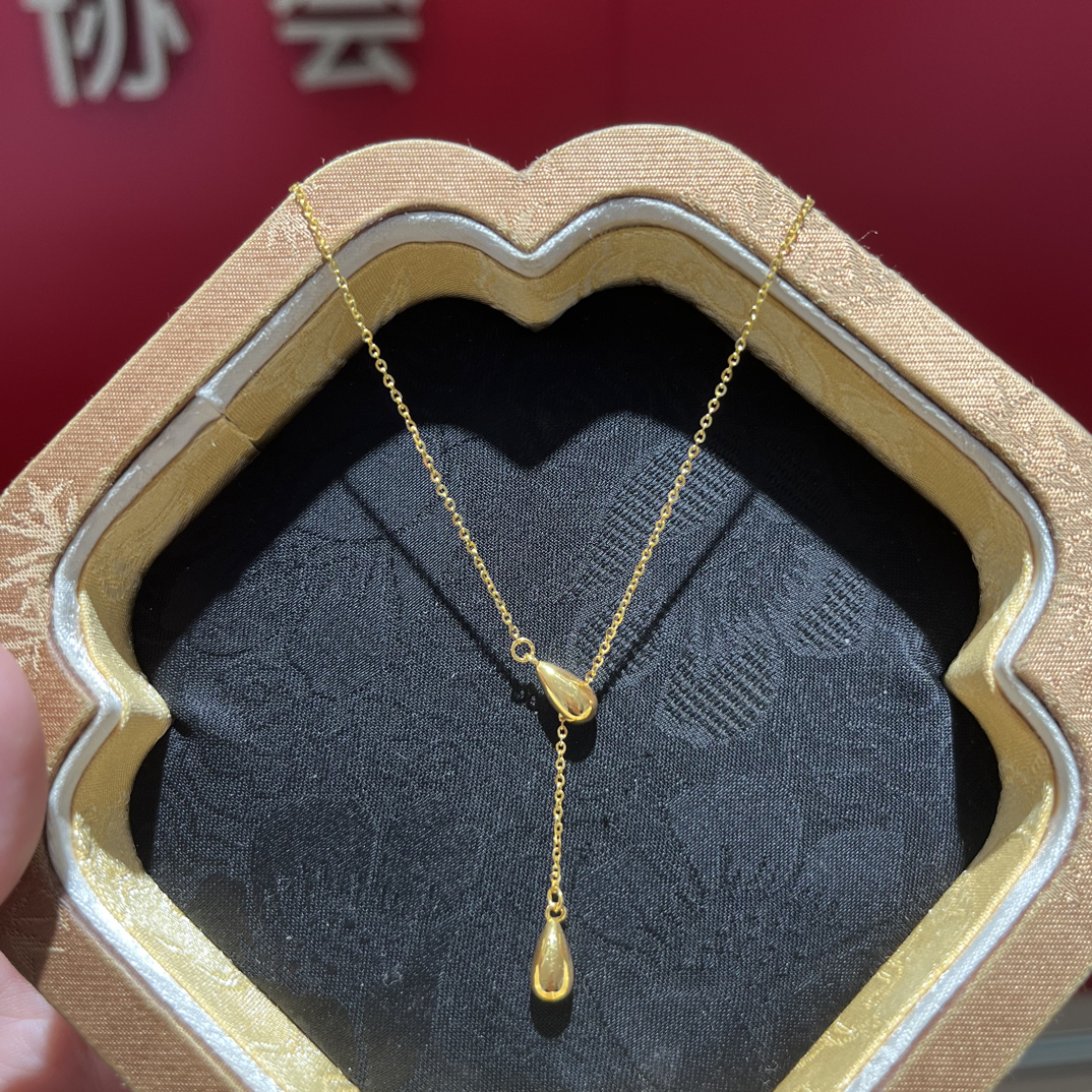足金999水滴项链5.59克