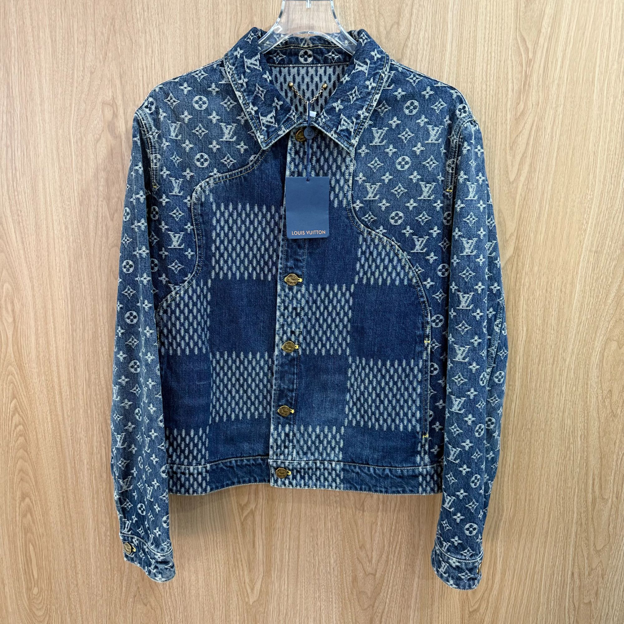 未使用 LouisVuitton/路易威登 蓝nigo牛仔外套50码