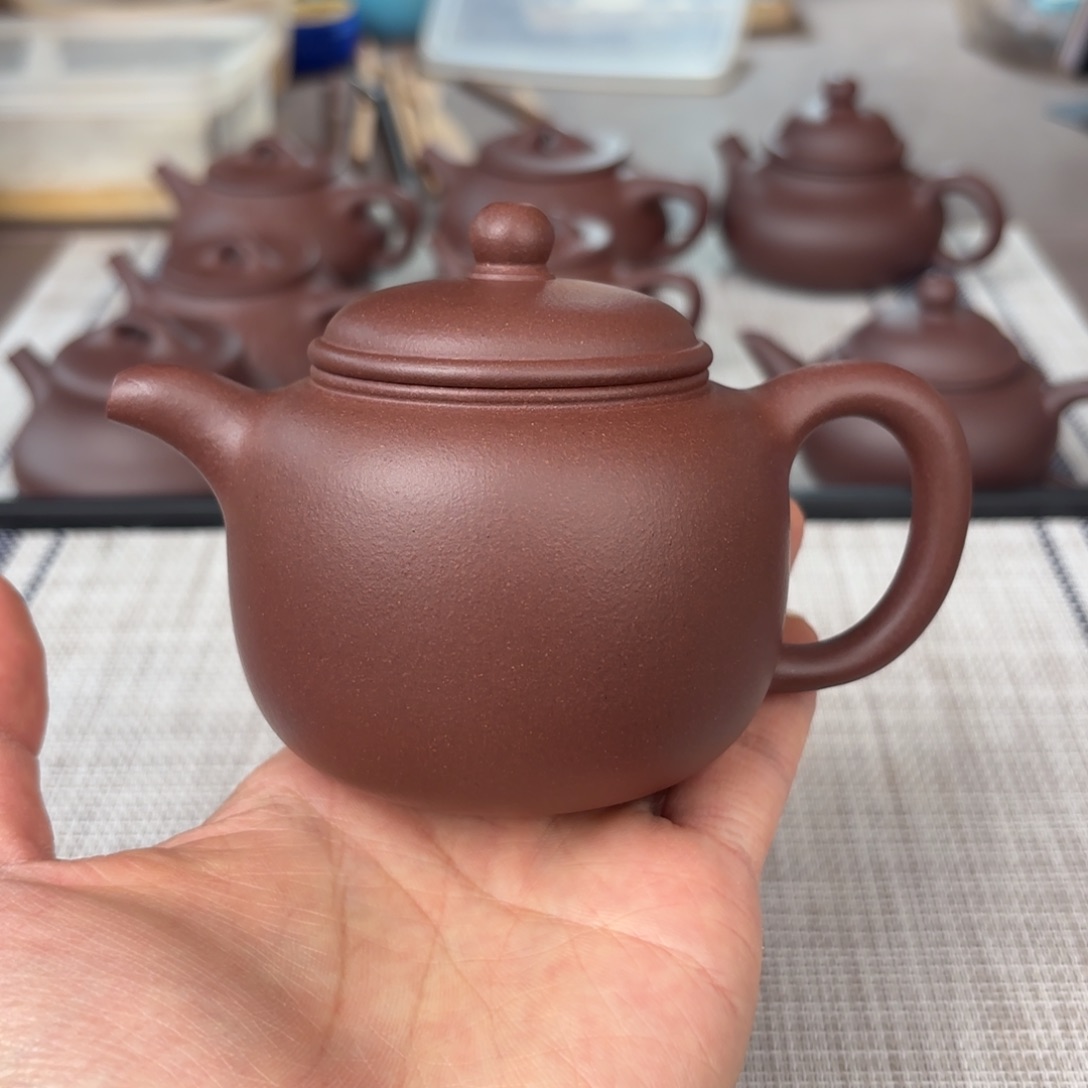 紫砂茶壶半手工老紫泥匏尊壶200cc