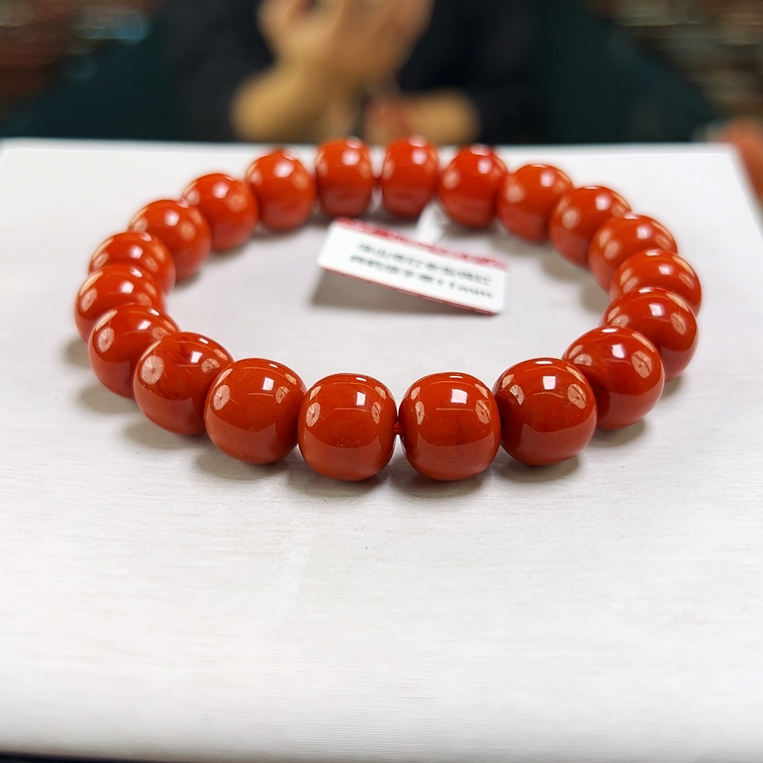 南红玛瑙未镶嵌买11mmm老型锦红保山