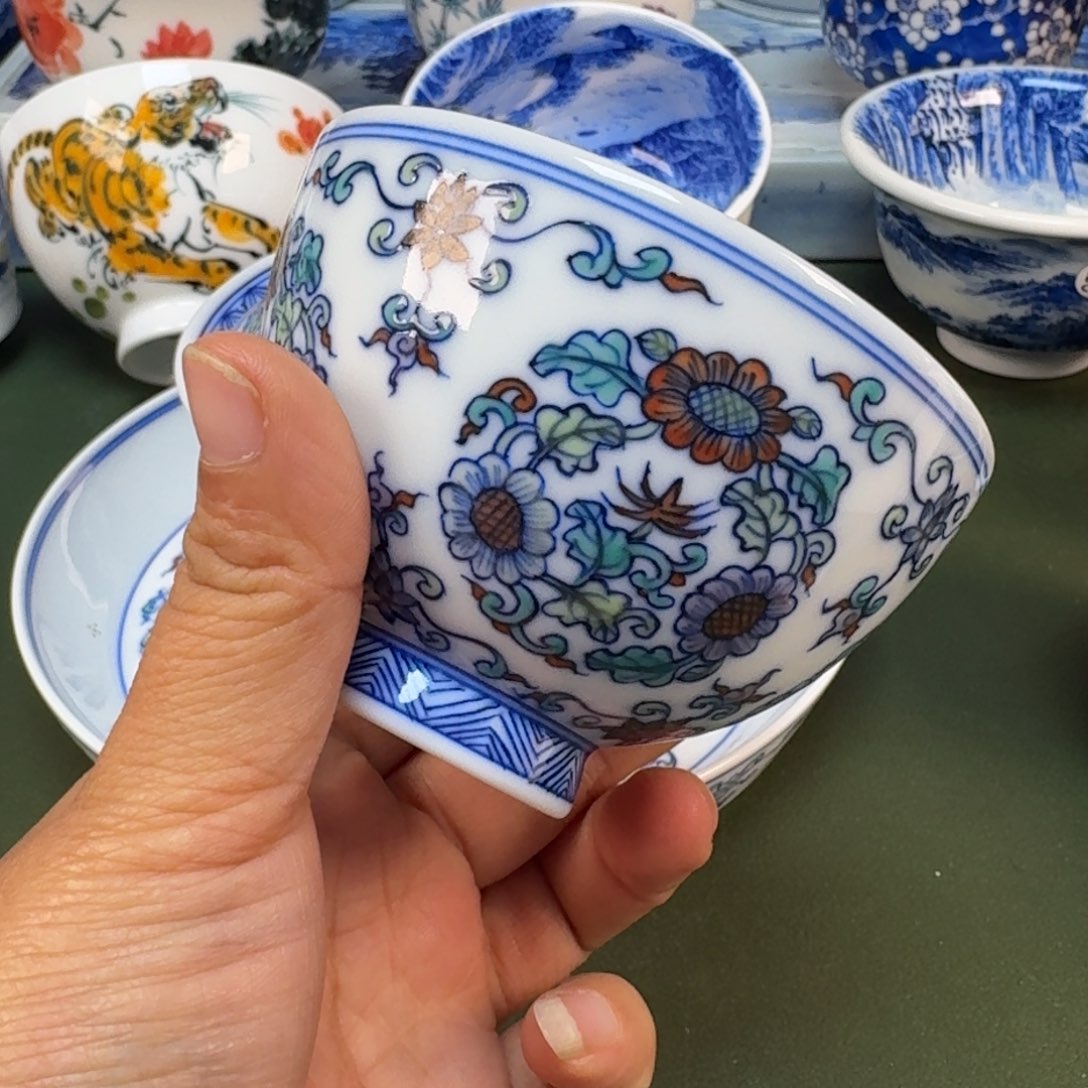 陶瓷景德镇纯手绘茶具圆圆289
