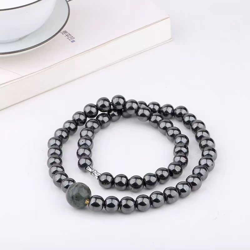 非金属合成锆石项链 太赫兹药王石项链