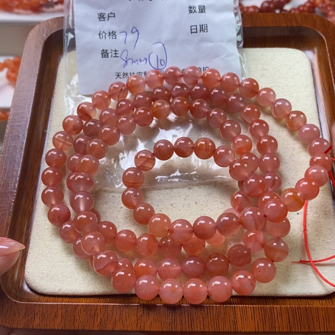 南红玛瑙未镶嵌手链