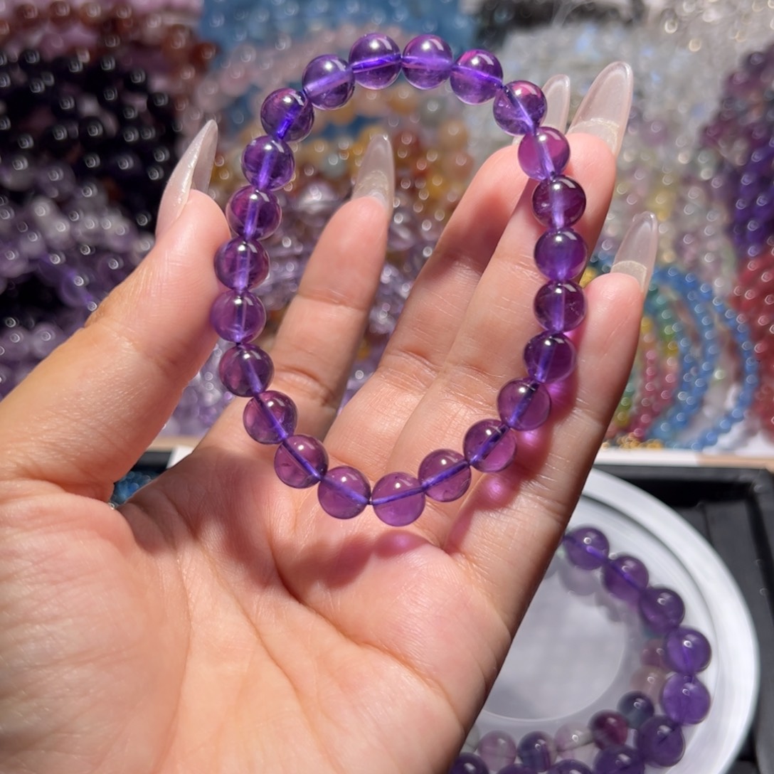 无非金属紫水晶手链