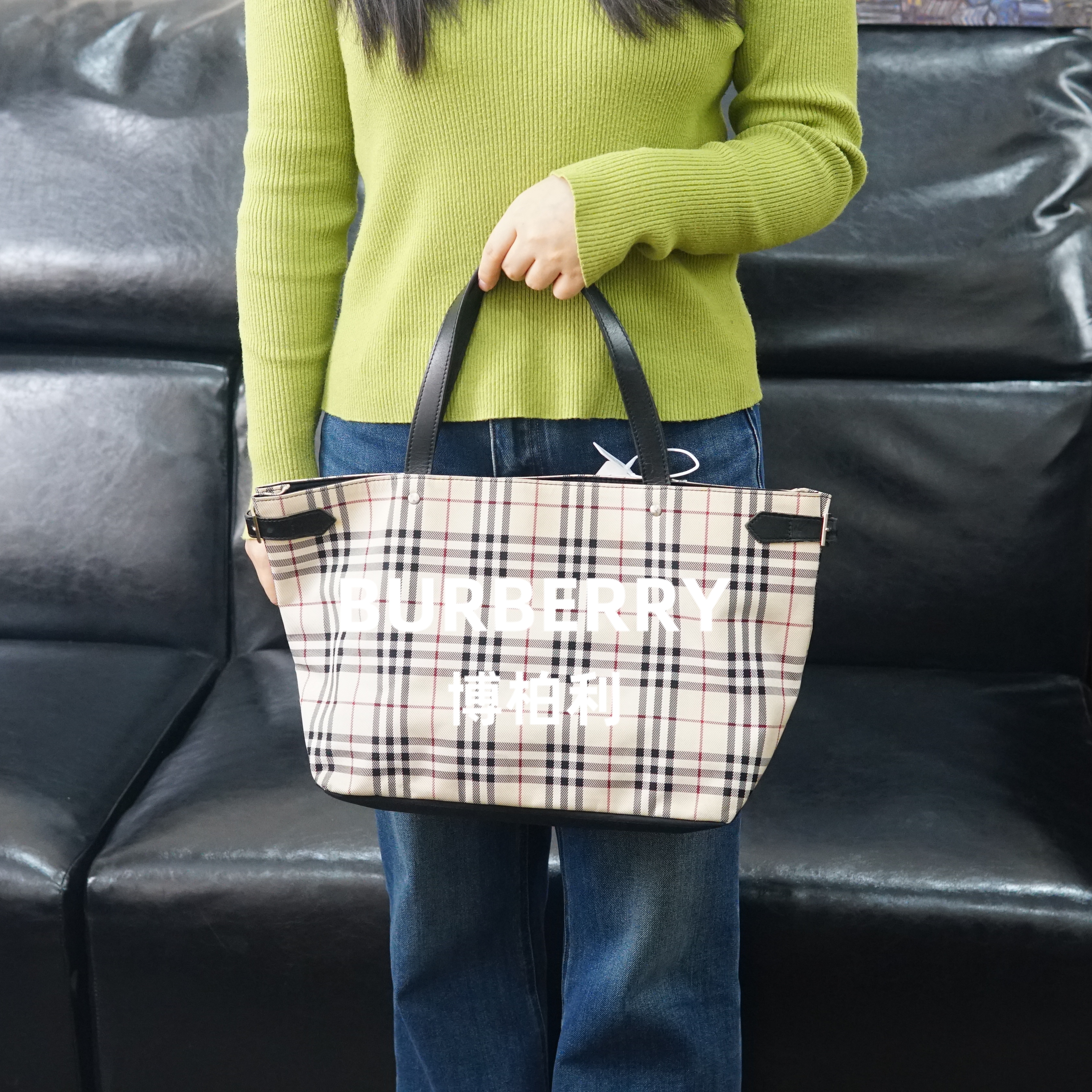 95新 BURBERRY/博柏利 格纹单肩包/FYJJ12717102/7102