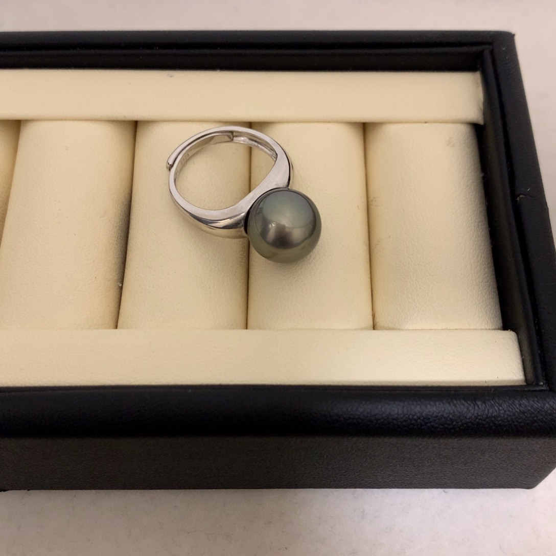 海水珍珠戒指银S925镶嵌