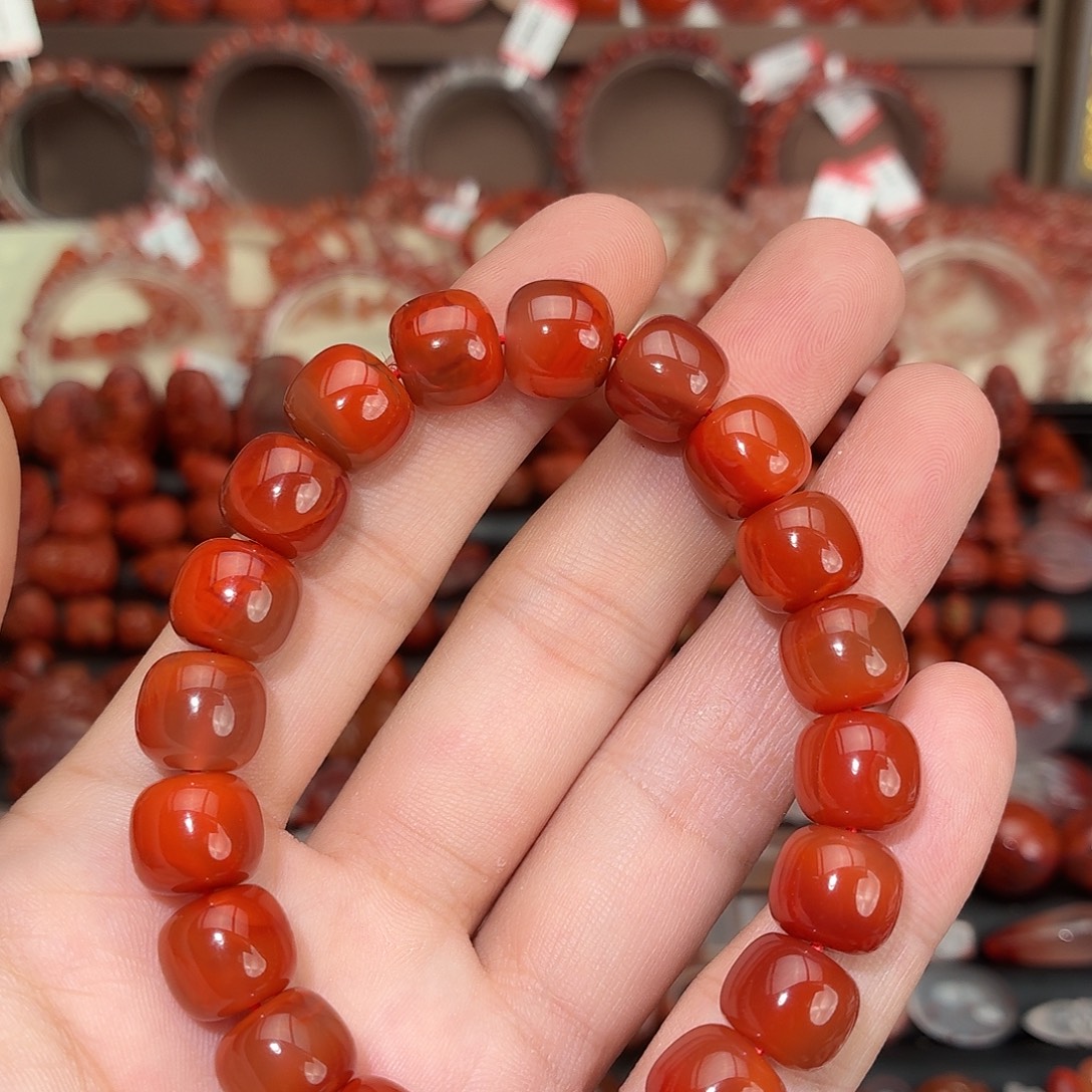 南红玛瑙未镶嵌颈饰11+老型单圈