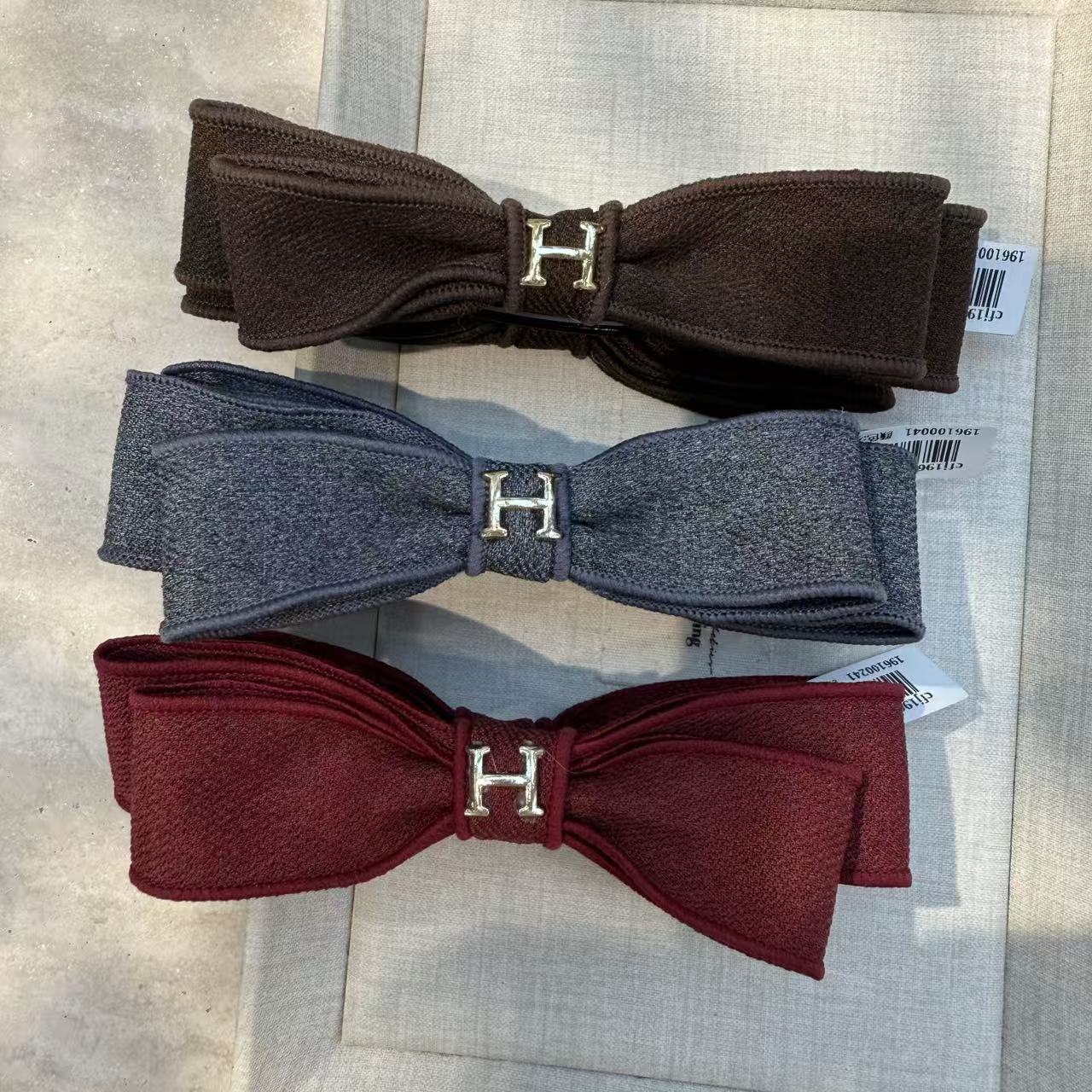 2025新款原创简约蝴蝶结香蕉夹百搭通勤竖夹气质高马尾女头饰发卡