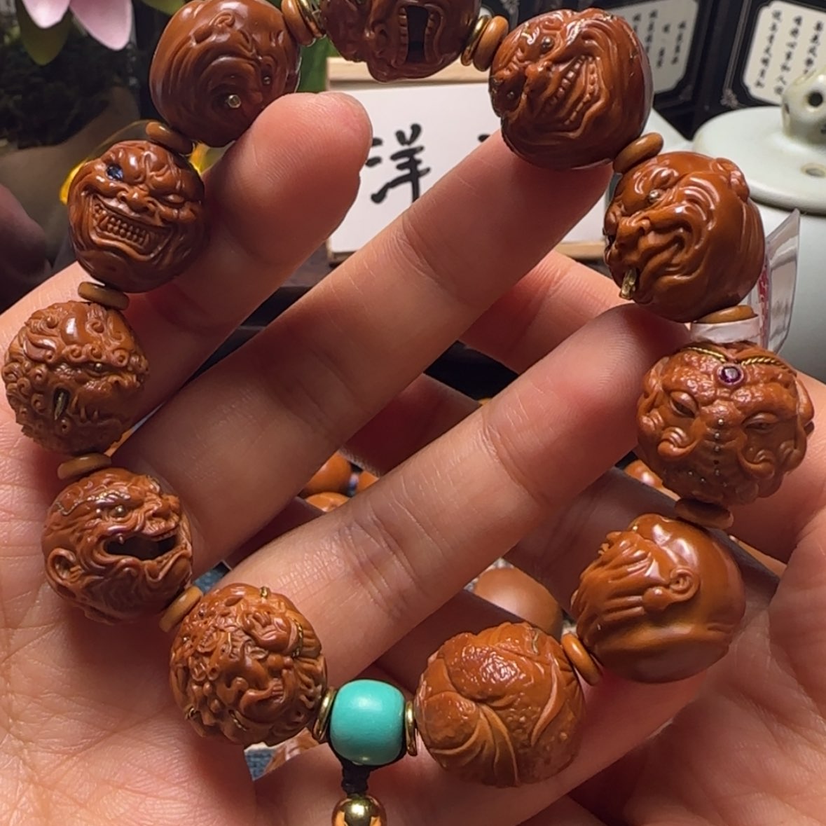 【闪购商品】橄榄核手串火眼金睛恶僧