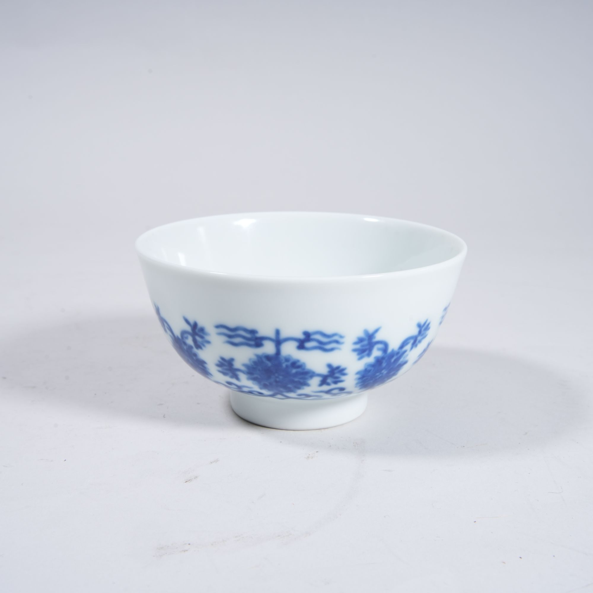 h004/清光绪 青花花卉纹碗【华豫之门甄选】