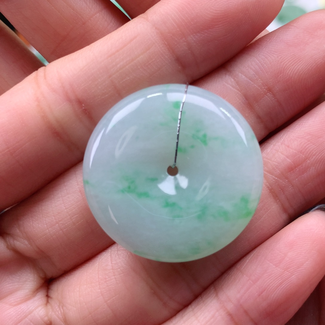 翡翠吊坠(不含链)未镶嵌平安扣