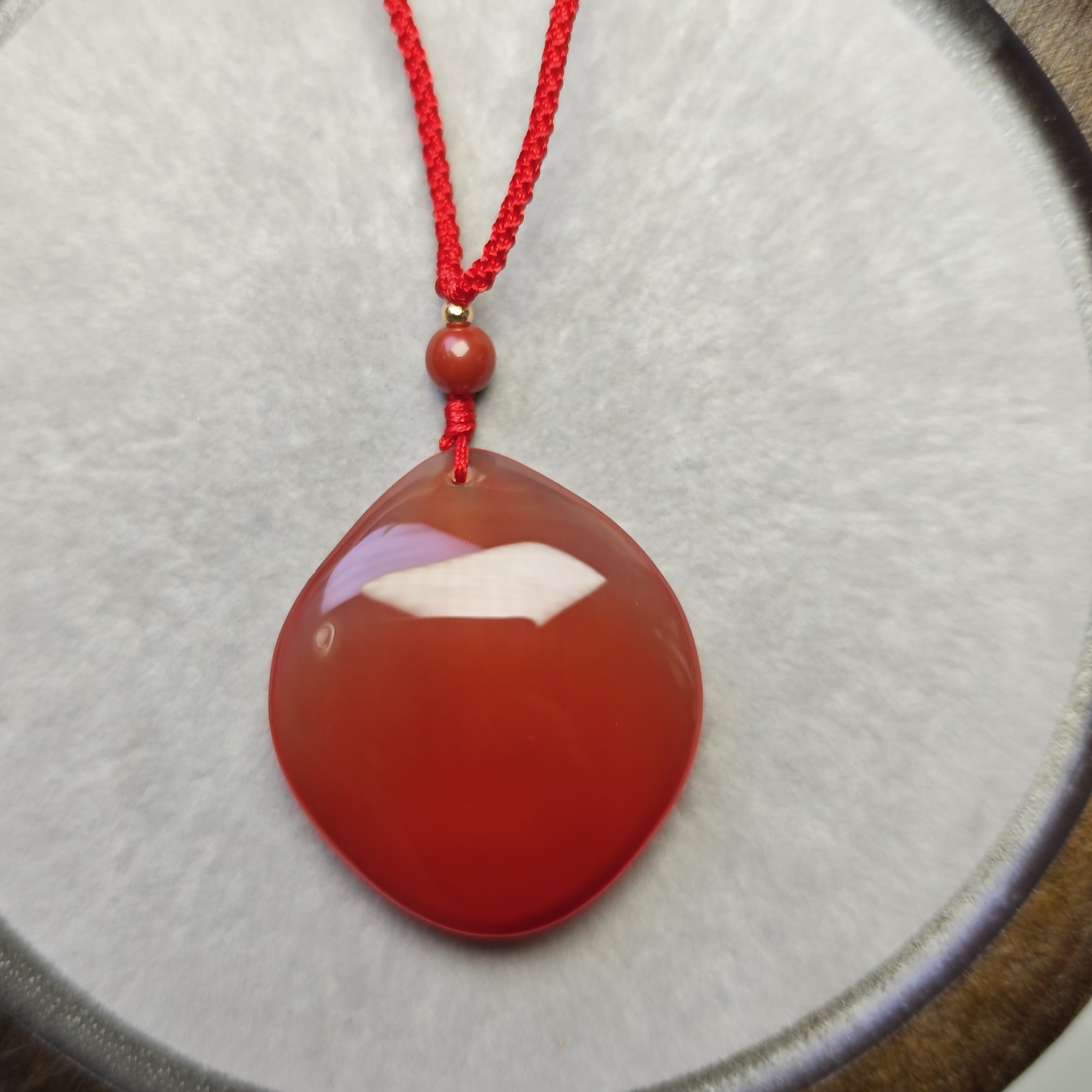 非金属仿水晶吊坠 代加工青鱼石吊坠原石项链防惊吓鱼精骨助睡眠